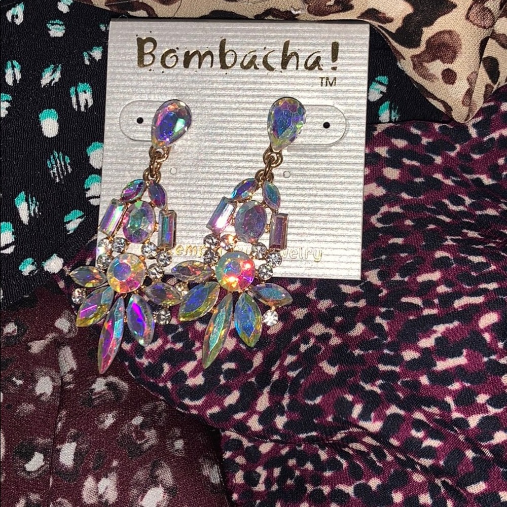 Rainbow crystal earrings